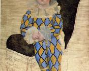 巴勃罗 毕加索 : 穿小丑服装的保罗